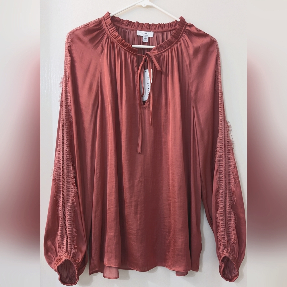 Current Air Blouse NWT Peasant S Size Large